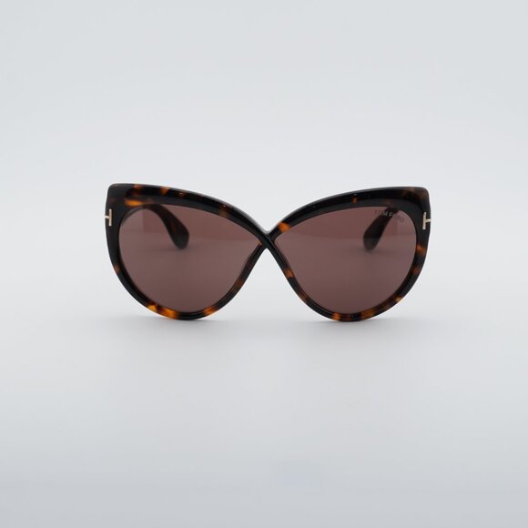 Tom Ford Beatrice FT1196 52E Sunglasses Havana Butterfly Frame, Brown Lenses - Picture 3 of 8